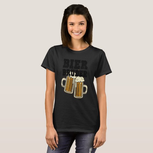 Bier Brüder drinking and party motif groups T-Shirt (Vorne ganz)