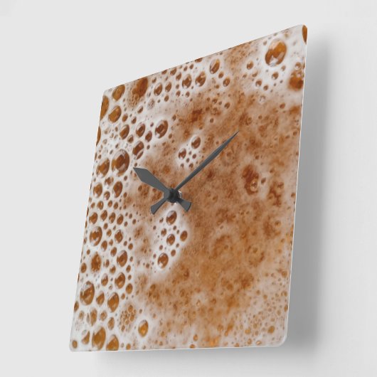 BIER BUBBLES QUADRATISCHE WANDUHR (Winkel)