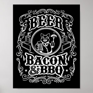 Bier Bycon und Grillen Poster