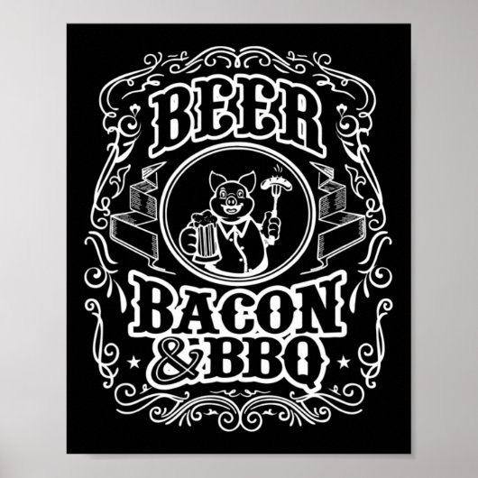 Bier Bycon und Grillen Poster (Vorne)