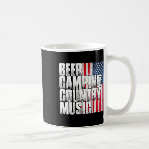Bier Camping Country-Musik Patriotische Amerikanis Kaffeetasse
