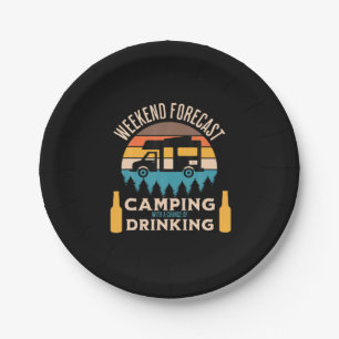 Bier Camping mit Bier Geburtstag Pappteller