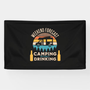 Bier Camping mit Bier zum Geburtstag Banner