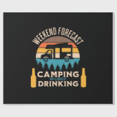 Bier Camping mit Bier zum Geburtstag Geschenkpapier (Flach)