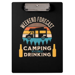 Bier Camping mit Bier zum Geburtstag Klemmbrett