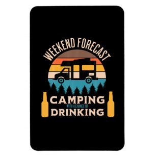 Bier Camping mit Bier zum Geburtstag Magnet