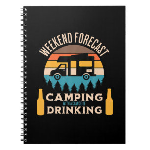 Bier Camping mit Bier zum Geburtstag Notizblock