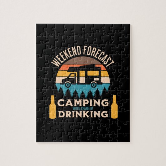 Bier Camping mit Bier zum Geburtstag Puzzle (Vertikal)