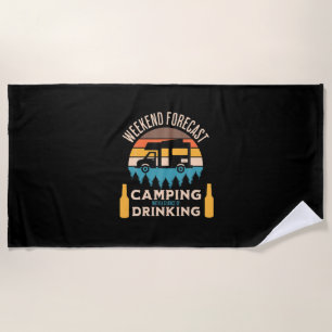 Bier Camping mit Bier zum Geburtstag Strandtuch