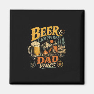 Bier Camping Papa Retro 70er Jahre Vintage Vaterta Magnet