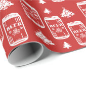 Bier Can Christmas Tree Geschenkpapier (Rolleneckpunkt)