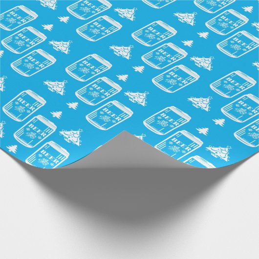 Bier Can Christmas Tree Geschenkpapier (Ecke)