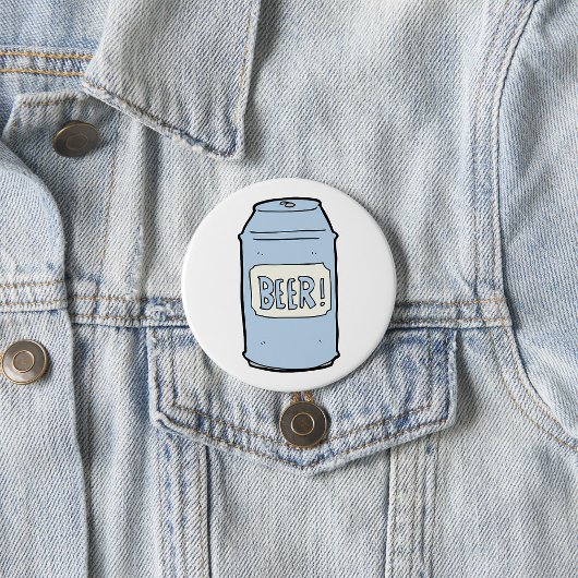 Bier Can Illustration Retro Bierdesign Button