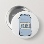 Bier Can Illustration Retro Bierdesign Button (Vorne & Hinten)