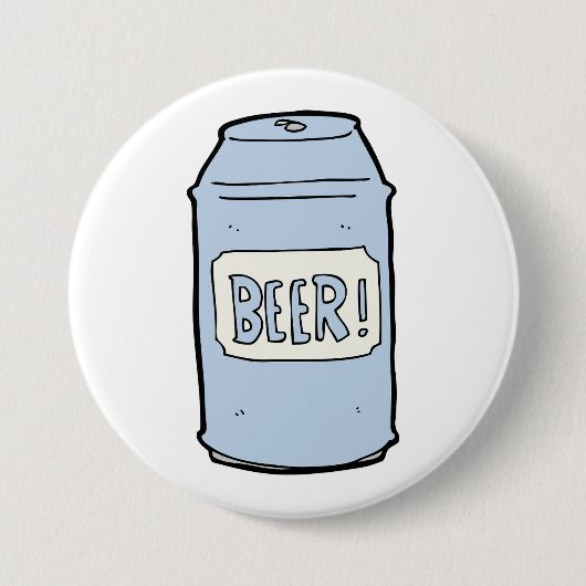 Bier Can Illustration Retro Bierdesign Button (Vorderseite)