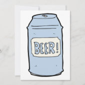 Bier Can Illustration Retro Bierdesign Einladung (Vorderseite)