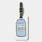Bier Can Illustration Retro Bierdesign Gepäckanhänger (Vorderseite vertikal)