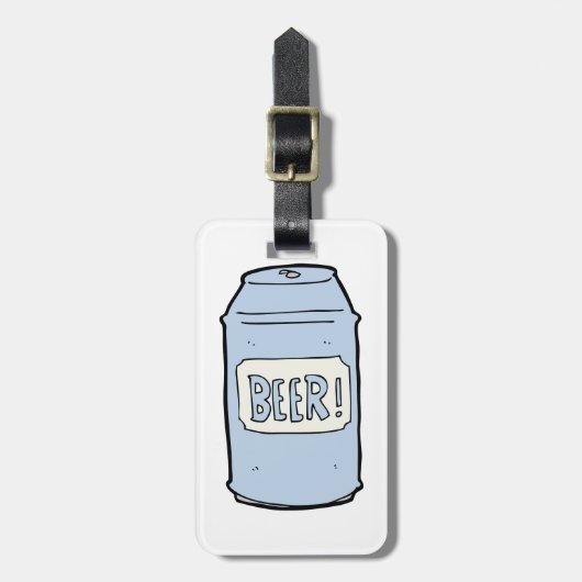 Bier Can Illustration Retro Bierdesign Gepäckanhänger (Vorderseite vertikal)