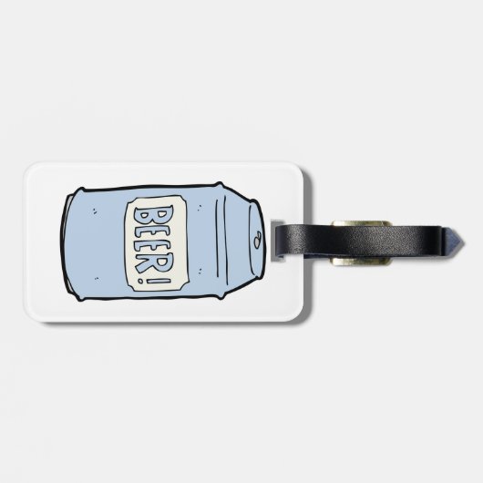 Bier Can Illustration Retro Bierdesign Gepäckanhänger (Rückseite horizontal)