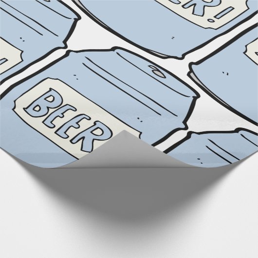 Bier Can Illustration Retro Bierdesign Geschenkpapier (Ecke)
