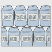 Bier Can Illustration Retro Bierdesign Geschenkpapier (Flach)