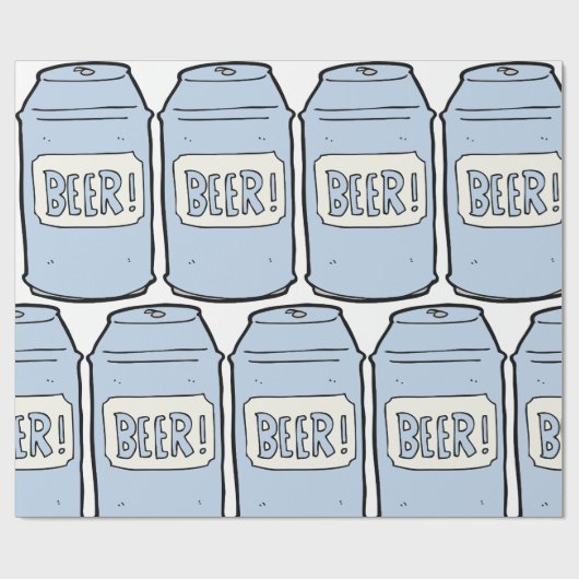 Bier Can Illustration Retro Bierdesign Geschenkpapier (Flach)