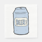 Bier Can Illustration Retro Bierdesign Serviette (Vorderseite)