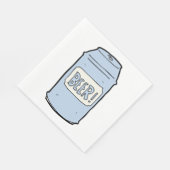 Bier Can Illustration Retro Bierdesign Serviette (Ecke)