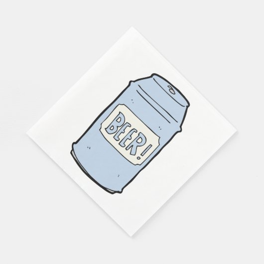 Bier Can Illustration Retro Bierdesign Serviette (Ecke)