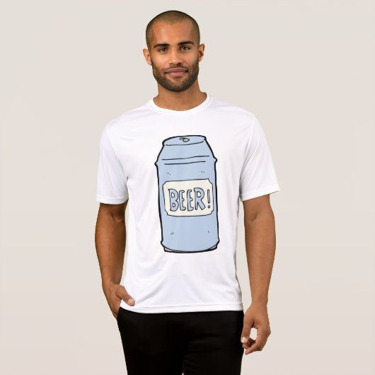 Bier Can Illustration Retro Bierdesign T-Shirt (Vorne ganz)