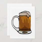 Bier Cartoon Art Einladungen - Einladungen für Bie (Vorne/Hinten)