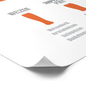 Bier Cheat Sheet Poster Orange (Ecke)