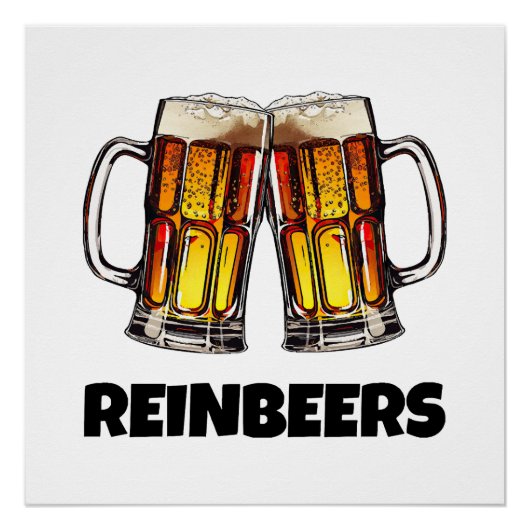 Bier Christmas Reinbeers Poster (Vorderseite)