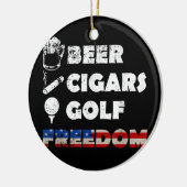 Bier Cigars Golf Freiheit Raucher Drinker Golfer Keramik Ornament (Links)