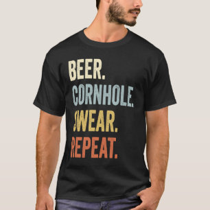 Bier Cornhole Swear Wiederholung Funny Cornhole Va T-Shirt