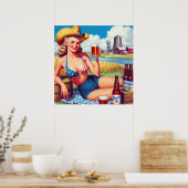 Bier Country Button-up Poster (Küche)