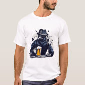 Bier Crow Handy Art Design T-Shirt (Vorderseite)