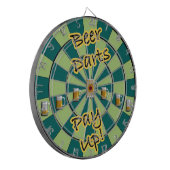 Bier Darts - Pay Up Dart Board Dartscheibe (Vorderseite Links)