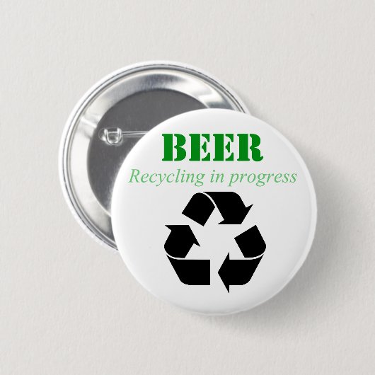 Bier, das im Prozessknopf recycelt Button (Vorne & Hinten)