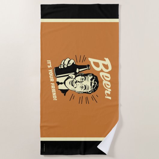 Bier: Das ist dein Freund! Strandtuch (Vorderseite)