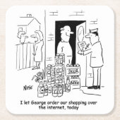 Bier, das online kauft rechteckiger pappuntersetzer (Vorderseite)