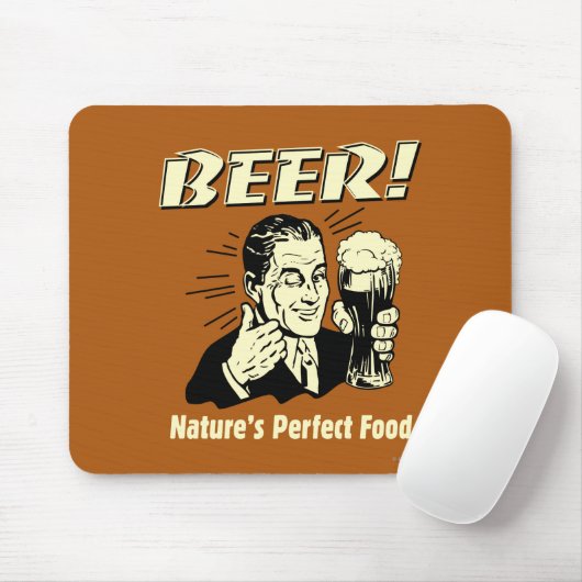 Bier: Das perfekte Essen der Natur Mousepad (Mit Mouse)