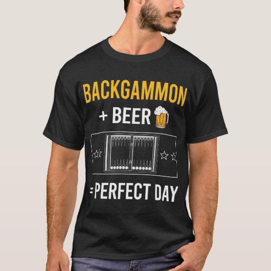Bier Day Backgammon T-Shirt (Vorderseite)