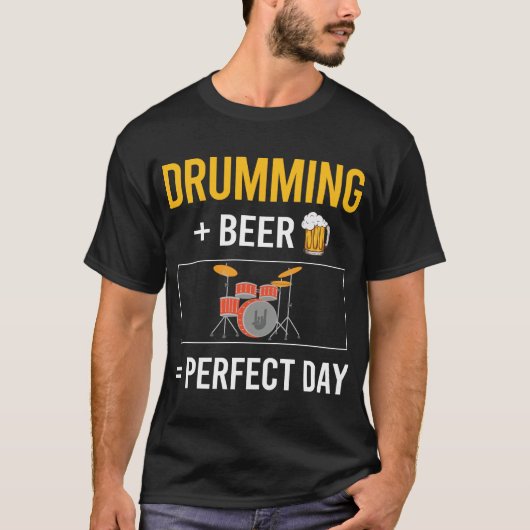 Bier Day Drumming Drummer Drum Drums T-Shirt (Vorderseite)