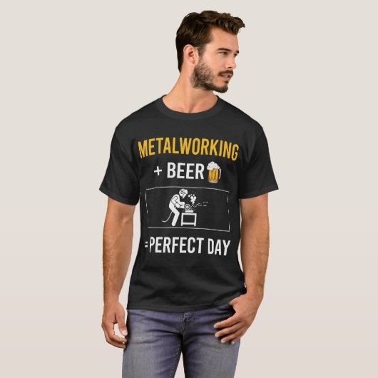 Bier Day Metalworking Metalworker T-Shirt (Vorne ganz)