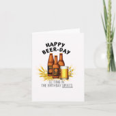Bier-Day Spirits Funny Birthday Card Karte (Vorderseite)