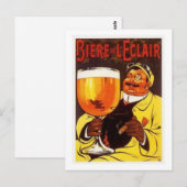 Bier de L'eclair Postkarte (Vorne/Hinten)