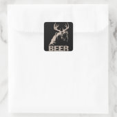 Bier Deer Bear Quadratischer Aufkleber (Tasche)