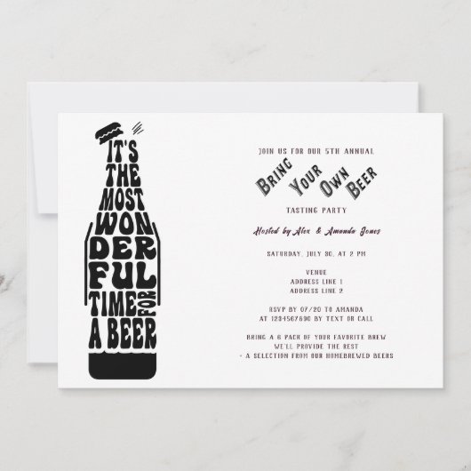 Bier-Degustationsflüge bringen Party mit sich Einladung (Vorderseite)