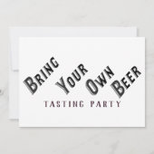 Bier-Degustationsflüge bringen Party mit sich Einladung (Rückseite)